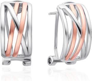Produktbild Agato Elegant Bicolor Earrings With Zircons Agt-E123kk-2t