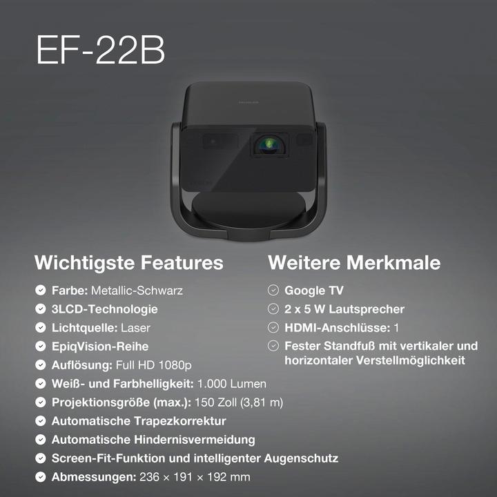 Actual product image Epson EF-22B (Full HD, 1000 lm)