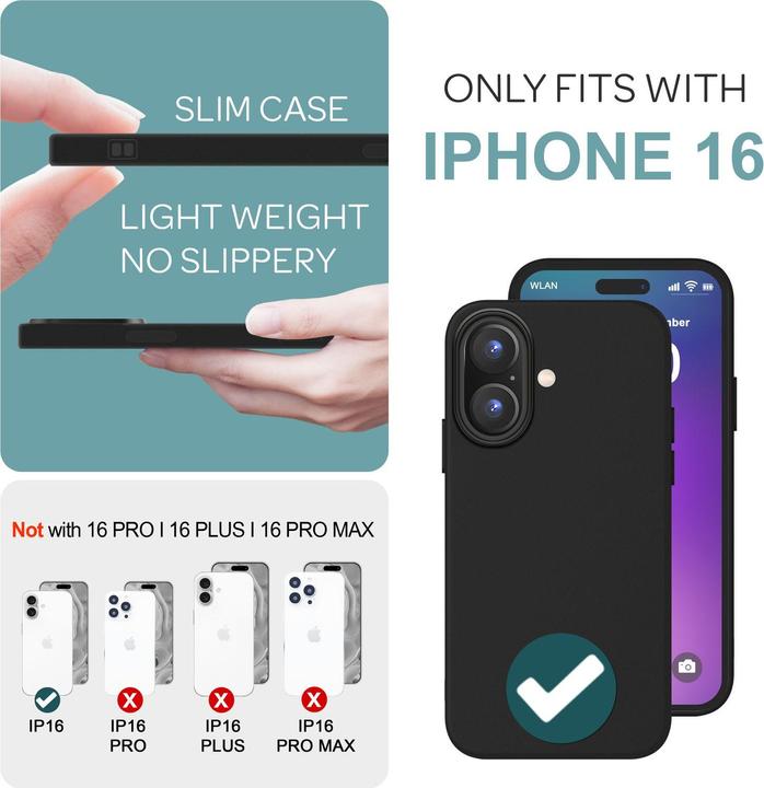 Actual product image Nalia Matt silicone cover (Apple iPhone 16)