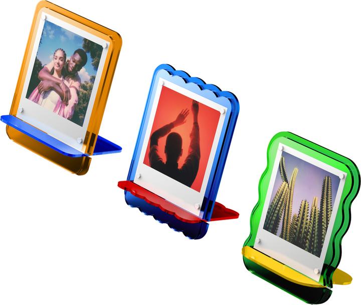 Polaroid Acrylic Photo Frame - Coloured - 3 Pack