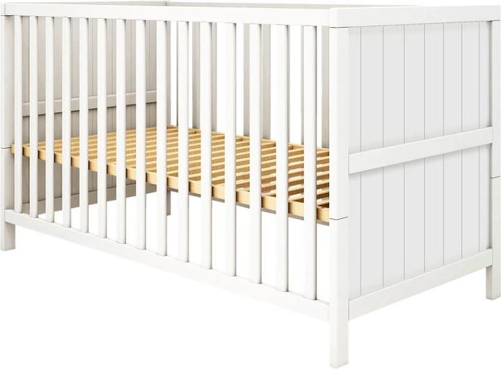Actual product image Flexa Baby crib Luna with grooved profile (70 x 140 cm)