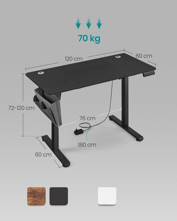 Produktbild Songmics Stehtisch (120 x 60 x 72 cm)