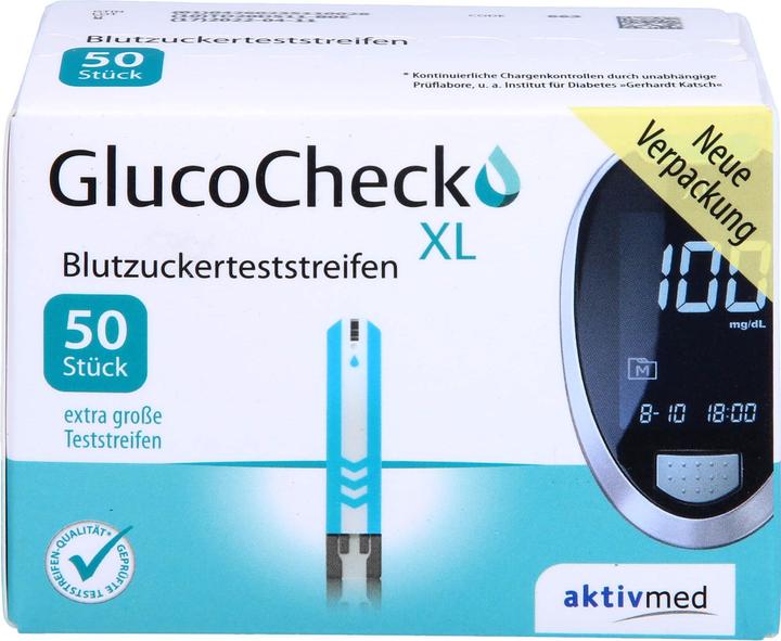 Produktbild Aktivmed Gluco Check XL Blutzuckerteststreifen, 50 St TTR (Teststreifen)