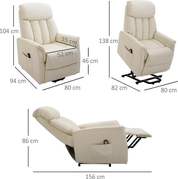 Immagine prodotto Swisshandel24 Poltrona stand-up Poltrona TV Poltrona con ausilio stand-up funzione reclinabile elettrica