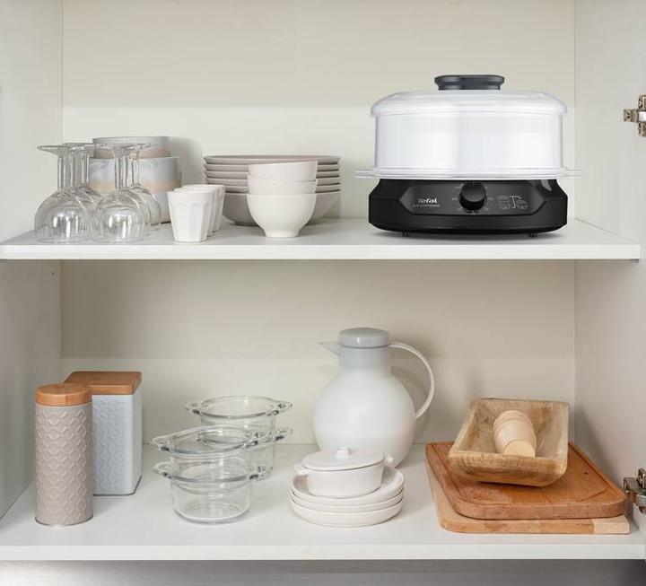 Productafbeelding Tefal Minicompact VC139810 stoomkoker 2 mandjes Vrijstaand Zwart