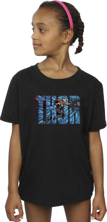 Image du produit - T-shirt THOR LOVE AND THUNDER SMASH - Fille (152, 158)