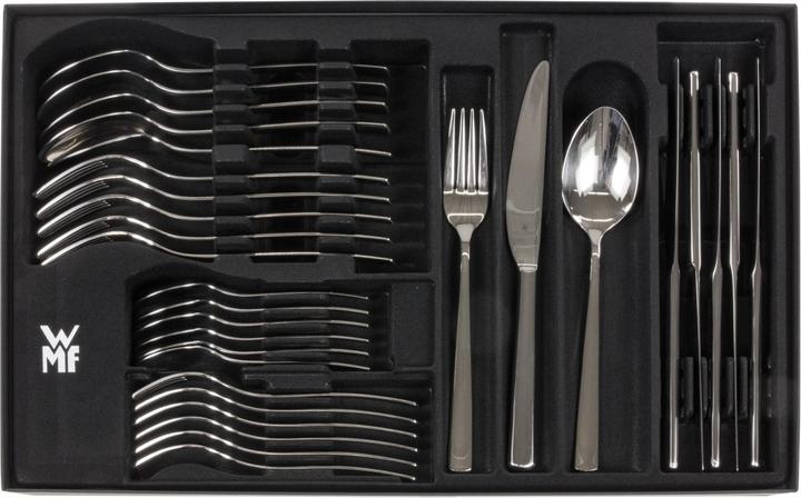 Produktbild WMF Besteck Besteckset 6 Personen Boston 30tlg Monobloc-Messer Edelstahl poliert (30 Stück, Besteck Set)