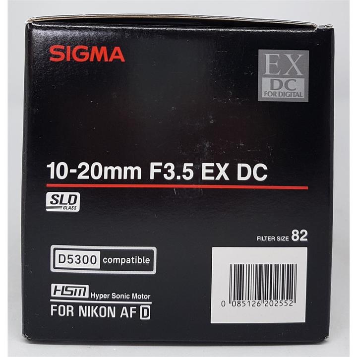 Immagine prodotto Sigma 10-20mm EX DC ASP HSM, Nikon F DX (Nikon DX, APS-C / DX)