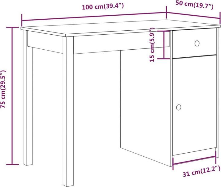 Actual product image VidaXL Laylah (100 x 50 x 75 cm)