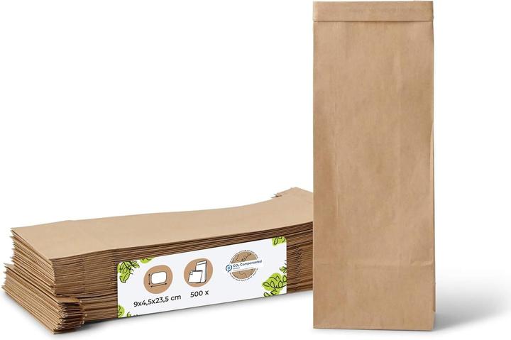 Produktbild Biozoyg 500 Stück Papiertüten mit Clipverschluss (Geschenktüte, 500 x)