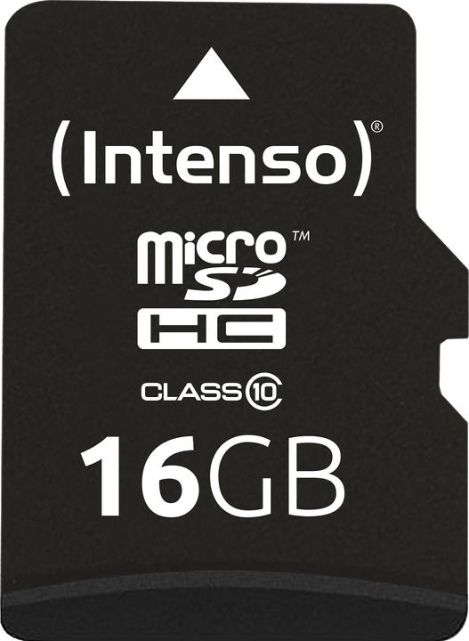 Image du produit Intenso microSD Class 10 (16 Go, microSDHC, U1)