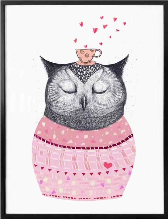 Produktbild Trenddeko Owl lover of coffee (120 x 150 cm)