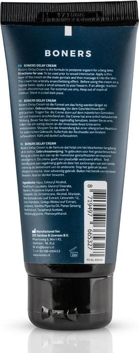 Boners crème de retardement (100 ml)