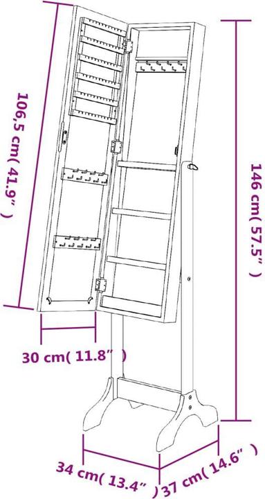 Immagine prodotto VidaXL Aretoaºsa (34 x 37 x 146 cm)