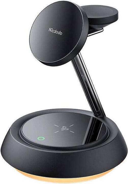 Actual product image Mcdodo CH-4952 3-in-1 15W wireless charger (phone/TWS/Apple watch) black (15 W)