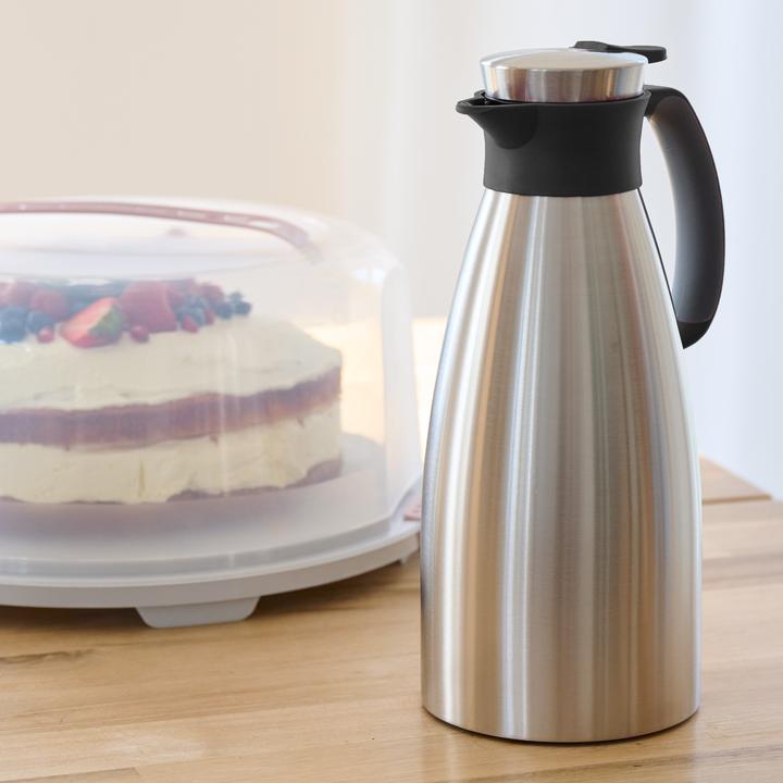 Image du produit Emsa Verseuse isolante SOFT GRIP, 1,0 litre, inox / bordeaux Manipulation d'une seule main grâce à la (1 l)