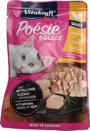 Image du produit Vitakraft Poésie Déli Sauce avec filet de poulet (Adulte, 85 g)