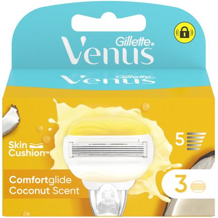 Gillette Venus Comfortglide Ersatzklingen für den Damenrasierer Coconut plus Olay 3 Klingen (3 x)