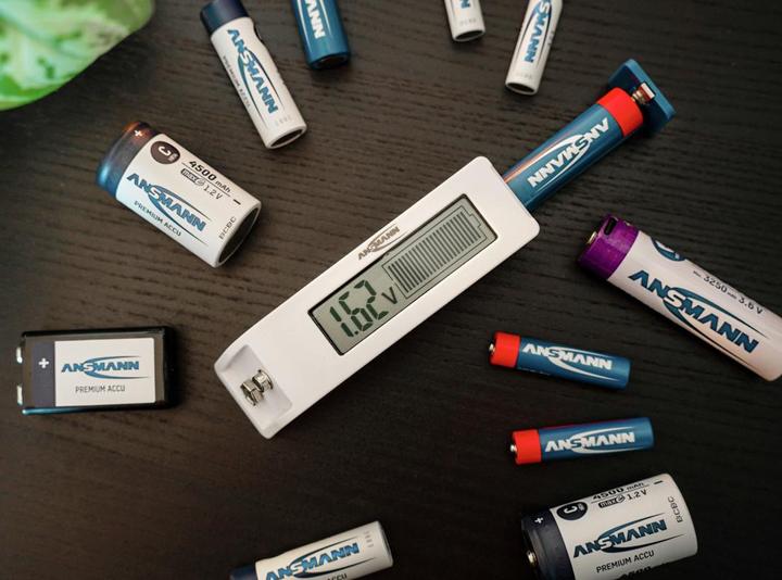 Image du produit Ansmann Testeur de batterie universel Écran LCD, barre de mesure, pour batterie/piles