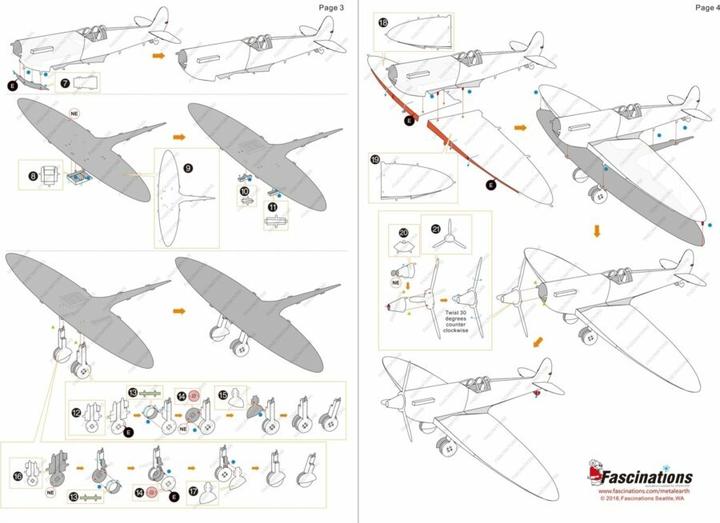 Actual product image Metal Earth Supermarine Spitfire