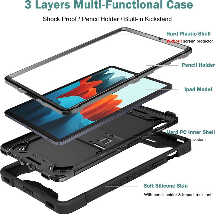 Actual product image Cazy Shockproof case compatible with Samsung Galaxy Tab S8 - Protective drop-proof case - with stand (Galaxy Tab S8)