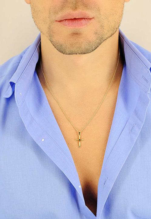 Image du produit Muau Pendant cross yellow gold 750, 25x13mm (Or jaune 750/18K)