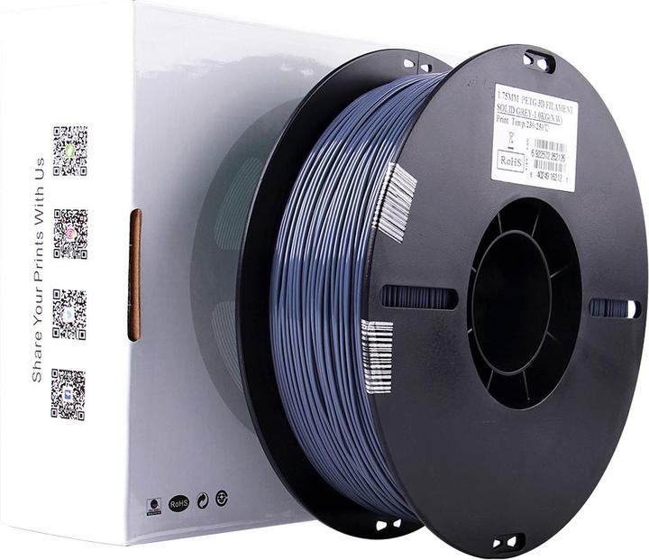 Actual product image eSUN PETG 1.75mm Solid Grey 1kg 3D Filament (PETG, 1.75 mm, 1000 g, Grey)