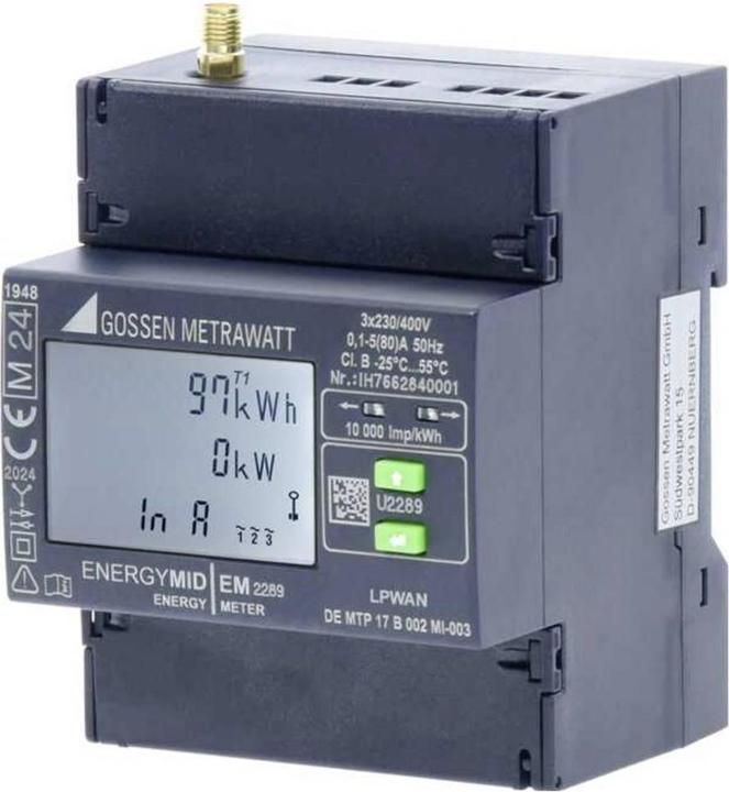 Produktbild Gossen Metrawatt EM2289 Drehstromzähler 80 A MID-konform: Ja 1 St.