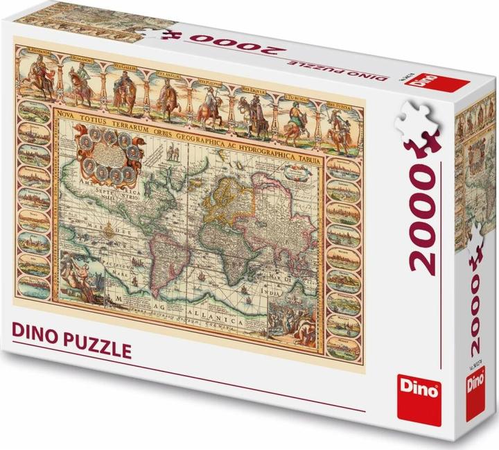 Produktbild Dino Puzzle Historische Weltkarte 2000 Teile (2000 Teile)