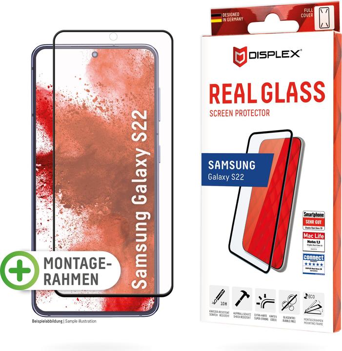 Produktbild Displex Real Glass, Full Cover Panzerglas (1 Stück, Samsung Galaxy S22 5G)