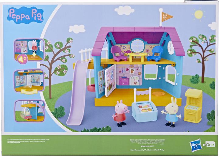 Hasbro Peppas Kinder-Clubhaus, Vorschulspielzeug mit Soundeffekten, enthält 2 Figuren und 7 Acces