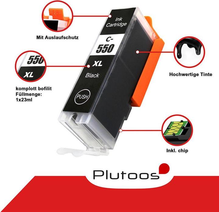 Immagine prodotto Plutoos Cartuccia Canon PGI-550 CLI-551 compatibile XXL, set di 5 colori