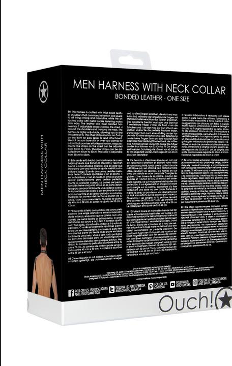Image du produit Ouch! Men Harness with Neck Collar - One Size (Taille unique)