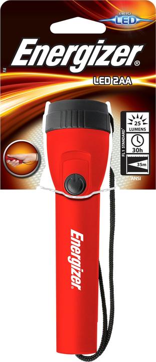 Actual product image Energizer Light 2AA - Hand-held flashing light - Red - Plastic - Buttons - LED - 7 lamps (15 cm, 25 lm)