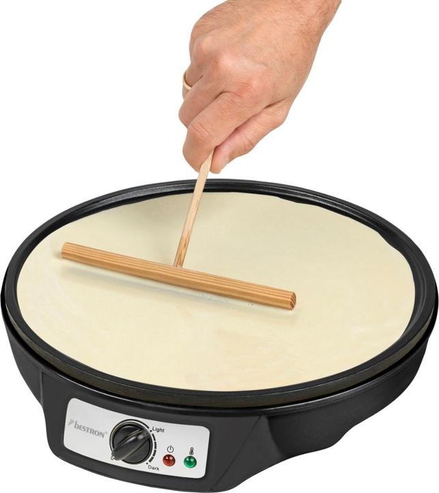 Actual product image Bestron Crêpes maker in retro design, for crepes with Ø 30 cm, incl. batter spreader & crêpes turner, m