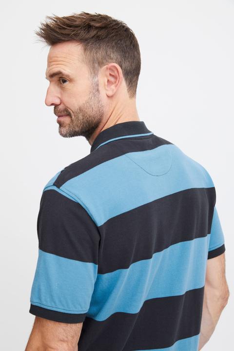 Actual product image FQ1924 FQPeter stripe polo shirt w badge 21900639 (M)