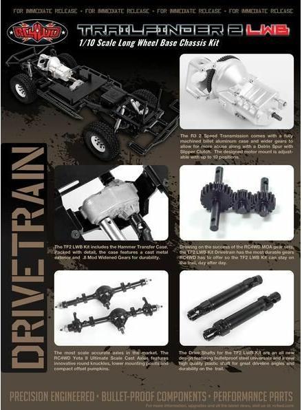 Image du produit Rc4Wd Scale Crawler Trail Finder 2 LWB Kit de châssis (Kit)