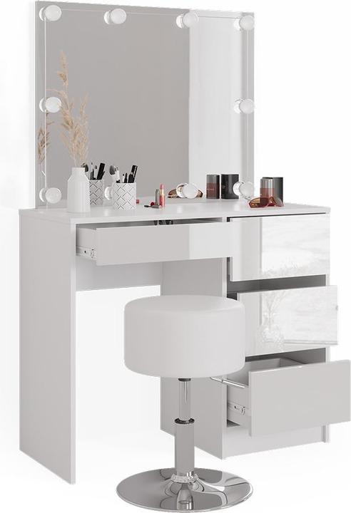 Actual product image Vicco Sherry with stool and lighting (90 x 40 x 75 cm)