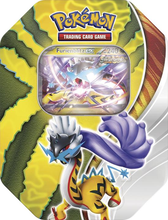 Actual product image Pokémon Tin-Box Paradox-Schicksale: Keilflamme (German, Tin)
