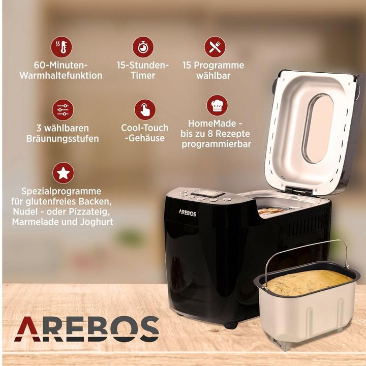 Actual product image Arebos Breadmaker