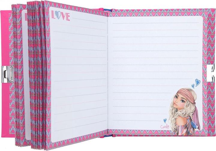 Image du produit Top Model Journal (15,5 x 18 cm, À rayures, Couverture rigide)