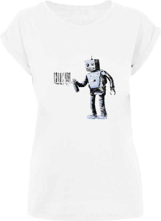 Merchcode Ladies Barcode Robot T-Shirt - 111943