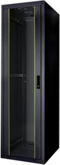 Digitus Netzwerkschrank Basic 48,3cm 19Zoll 42HE schwarz 8/8 H2035mmxB800mmxT800mm mit Glastuer ohne Mont... (42 HE, 19 Zoll Rack)