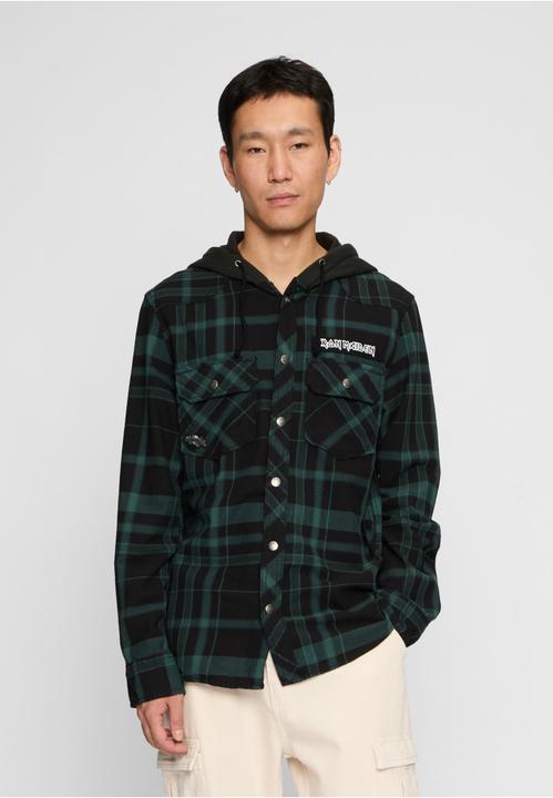 Produktbild Brandit Iron Maiden Checkshirt Sweathood Eddy - 192207 (L)