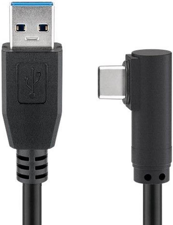 AccuCell USB-C Stecker auf USB A 3.0 Kabel mit 90 Grad Stecker (1.50 m, USB 3.0)