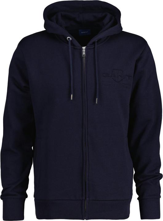 GANT Regular Tonal Shield Full Zip Hoodie