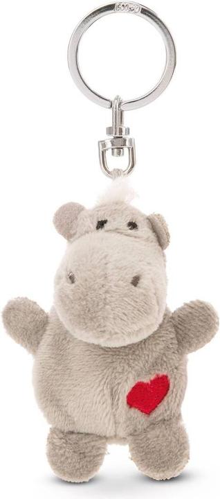 Actual product image Magni NICI Schlüsselanhänger Nilpferd mit Herz grau 5cm