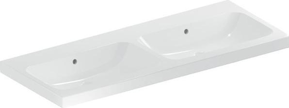 Productafbeelding Geberit iCon Light dubbele wastafel, 120 cm x 48 cm, zonder kraangat, met overloop,501838 (400 mm, 1200 mm)