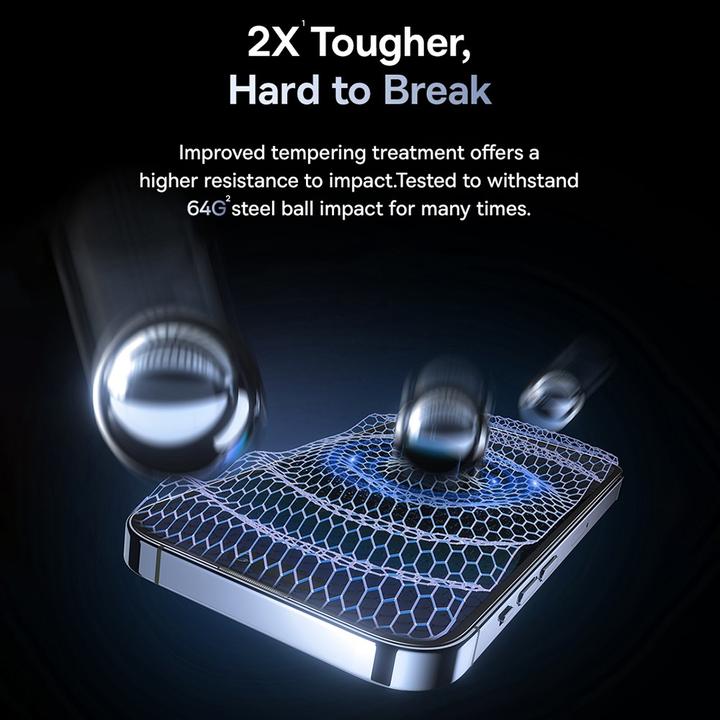 Produktbild Baseus iPhone 15 Pro Saphire Series Displayschutz Panzerglas mit Sichtschutz (1 Stück, Apple iPhone 15 Pro)