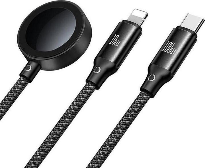 Produktbild Mcdodo 3 in1 Set USB-C auf Typ-C & Lightning + Wireless Ladegerät für Apple Watch (1.20 m, USB 3.2 Gen 1, 100 W)